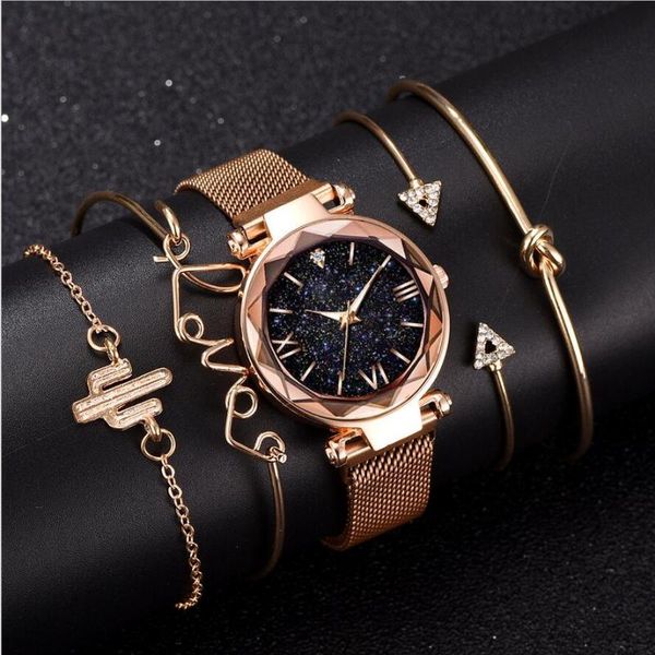 wristwatches fashion starry sky dial watches women ladies crystal bracelet quartz wrist watch 5-piece set relogio feminino, Slivery;brown
wristwatches fashion starry sky dial watches women ladies crystal bracelet quartz wrist watch 5-piece set relogio feminino, Slivery;brown