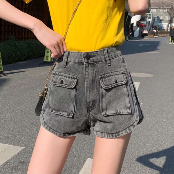 women's jeans washed summer small pocket denim shorts 2021 korean high waist slim nightclub tooling pants wjua, Blue
women's jeans washed summer small pocket denim shorts 2021 korean high waist slim nightclub tooling pants wjua, Blue