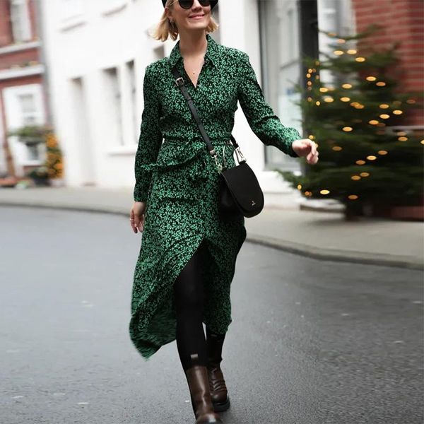 casual dresses women print long shirt dress with belt sleeve turn down collar office vintage floral printed vestidos, Black;gray
casual dresses women print long shirt dress with belt sleeve turn down collar office vintage floral printed vestidos, Black;gray