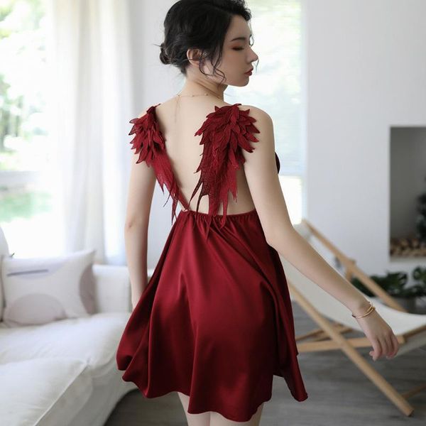 women's sleepwear women nightdress ice silk home wear underwear summer lace thin section luxury suspender pajamas, Black;red
women's sleepwear women nightdress ice silk home wear underwear summer lace thin section luxury suspender pajamas, Black;red