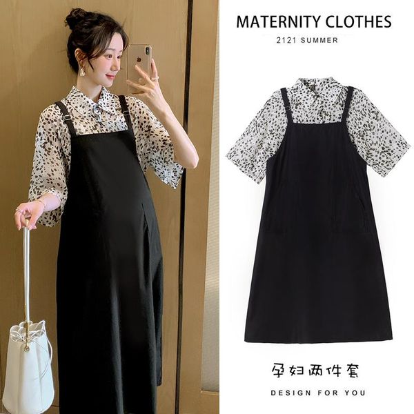 8212# maternity clothes summer short sleeves blouse + dress sets easy matching loose stylish pregnant women mom dresses, White
8212# maternity clothes summer short sleeves blouse + dress sets easy matching loose stylish pregnant women mom dresses, White