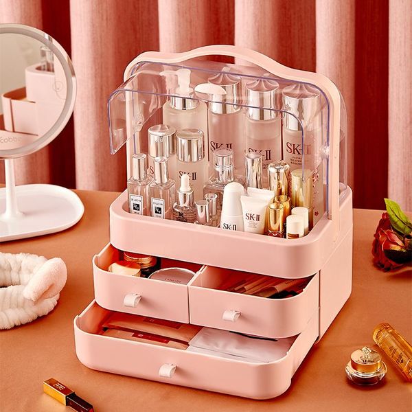 net red deskstorage box cosmetics brush finishing bucket skin care products dustproof drawer dresser mouth shelf boxes & bins
net red deskstorage box cosmetics brush finishing bucket skin care products dustproof drawer dresser mouth shelf boxes & bins