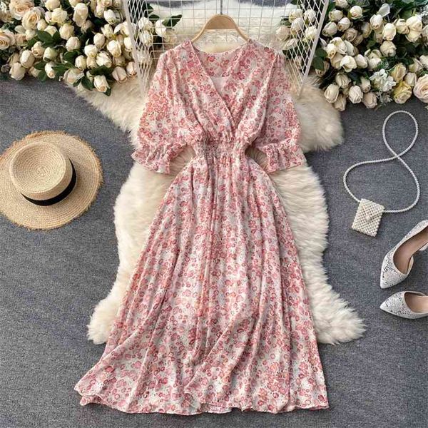 women fashion sweet floral print a-line dress summer v-neck elastic waist slimming korean clothing vestidos s046 210527, Black;gray
women fashion sweet floral print a-line dress summer v-neck elastic waist slimming korean clothing vestidos s046 210527, Black;gray