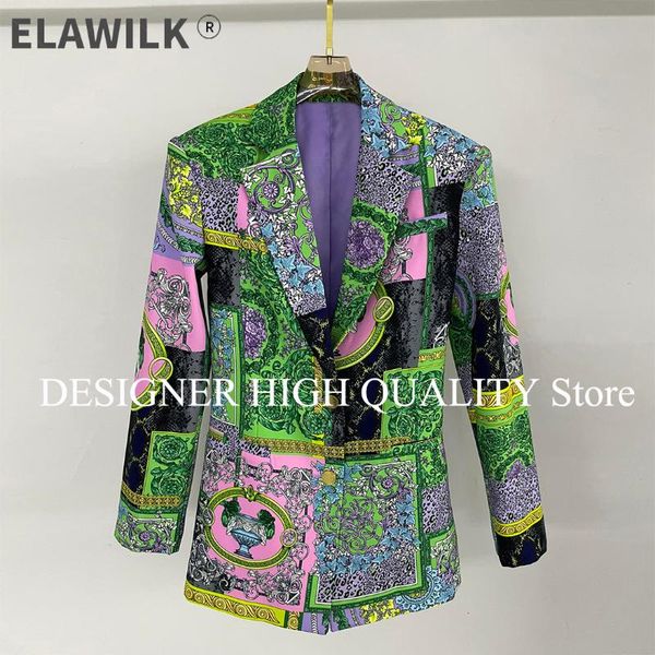 women's suits & blazers high-end quality geometric totem print contrast stitching retro blazer suit streetwear casual slim jacket, White;black
women's suits & blazers high-end quality geometric totem print contrast stitching retro blazer suit streetwear casual slim jacket, White;black