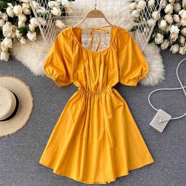 korean fashion women round neck short sleeve big backless slim a-line mini dress harajuku vintage vestidos r867 210527, Black;gray
korean fashion women round neck short sleeve big backless slim a-line mini dress harajuku vintage vestidos r867 210527, Black;gray