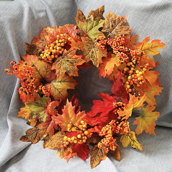 45cm autumn wreath christmas decoration thanksgiving garland window restaurant home door decorative flowers & wreaths
45cm autumn wreath christmas decoration thanksgiving garland window restaurant home door decorative flowers & wreaths