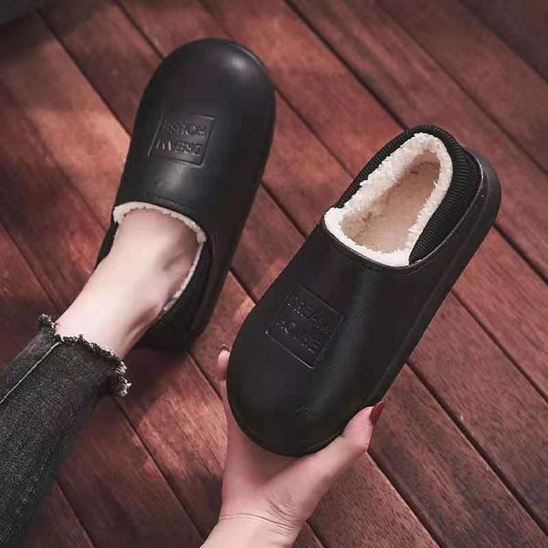 slippers waterproof non-slip womens home winter keep warm cotton shoes indoor ladies soft memory foam couples slides, Black
slippers waterproof non-slip womens home winter keep warm cotton shoes indoor ladies soft memory foam couples slides, Black