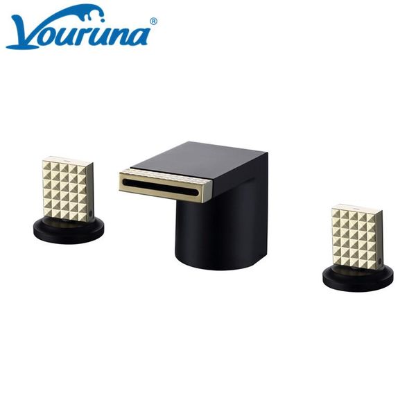 vouruna modern luxurious 3 holes bathroom faucet black&white&golden 8 inch widespread wash basin mixer tap solid brass sink faucets
vouruna modern luxurious 3 holes bathroom faucet black&white&golden 8 inch widespread wash basin mixer tap solid brass sink faucets
