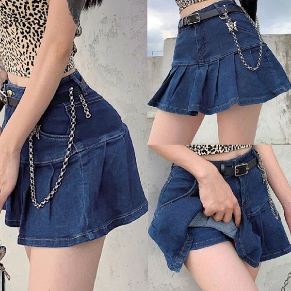 skirt skirt high waist women stretch out denim false two safety brem pant parts shorts skirts (no current), Black
skirt skirt high waist women stretch out denim false two safety brem pant parts shorts skirts (no current), Black