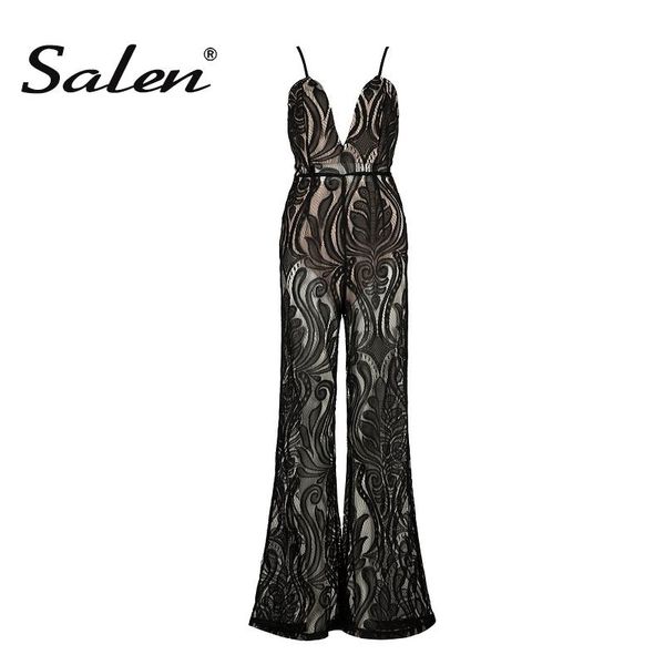 women's jumpsuits & rompers salen hollow out print deep v women loose full length casual spaghetti strap backless bodysuits 2021, Black;white
women's jumpsuits & rompers salen hollow out print deep v women loose full length casual spaghetti strap backless bodysuits 2021, Black;white