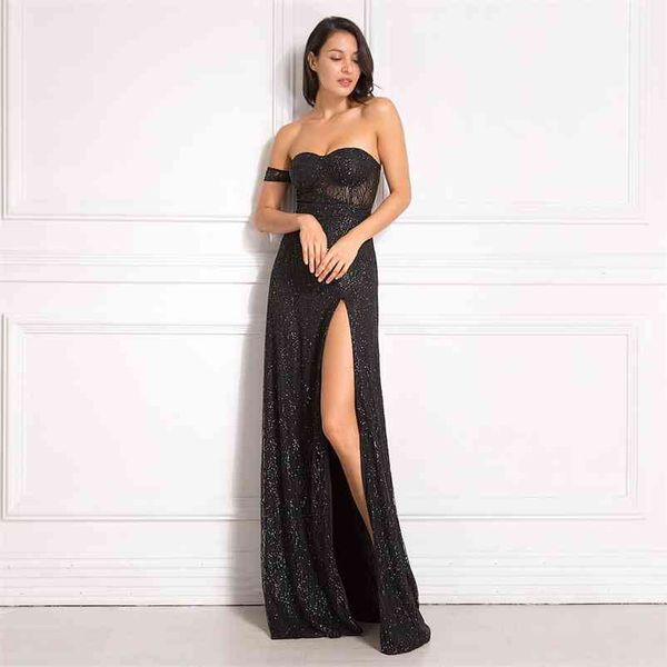 off shoulder sparkle bling glitters floor length split party dress full lining padded backless long black dress 210331, Black;gray
off shoulder sparkle bling glitters floor length split party dress full lining padded backless long black dress 210331, Black;gray