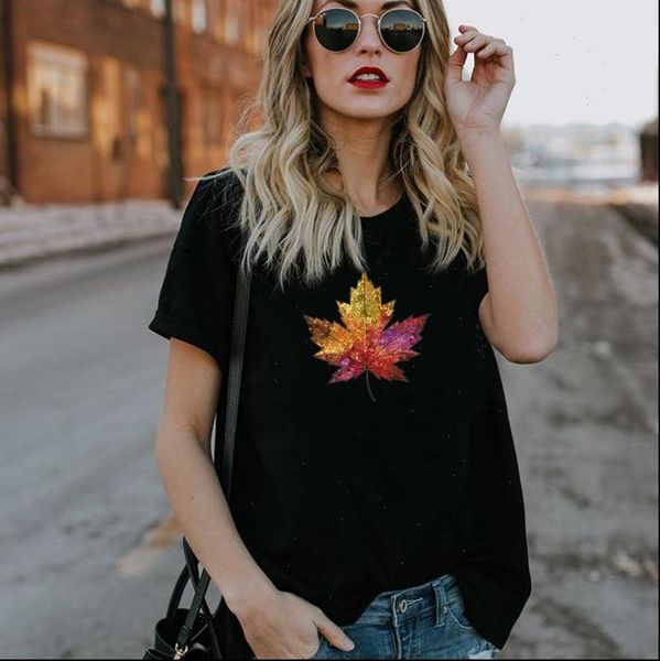 women leaf print t shirt short sleeve o neck loose summer tee camisetas mujer, White
women leaf print t shirt short sleeve o neck loose summer tee camisetas mujer, White