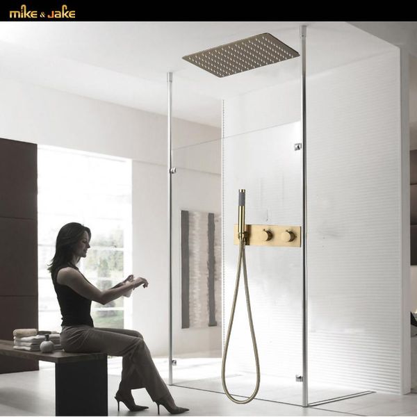 luxury gold brush ceiling 12inch shower set thermostatic bath rainfall bathroom constant mixer sets
luxury gold brush ceiling 12inch shower set thermostatic bath rainfall bathroom constant mixer sets