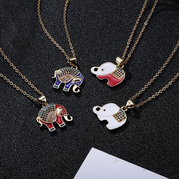 pendant necklaces cute colored zircon stainless steel elephant necklace for women initial cz pretty girl jewelry gift, Silver
pendant necklaces cute colored zircon stainless steel elephant necklace for women initial cz pretty girl jewelry gift, Silver