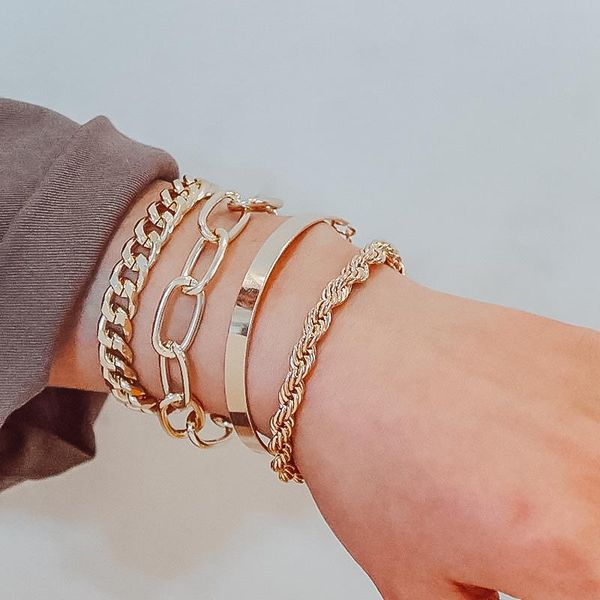 link, chain ladies cuban bracelet set boho thick gold charm bracelets on hand 2021 4pice bangle jewelry punk luxury, Black
link, chain ladies cuban bracelet set boho thick gold charm bracelets on hand 2021 4pice bangle jewelry punk luxury, Black