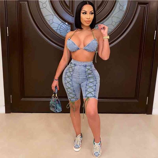 women's shorts denim two piece sets club outfits for women festival clothing summer co ord lace up jeans set 2 matching 1sjn, White;black
women's shorts denim two piece sets club outfits for women festival clothing summer co ord lace up jeans set 2 matching 1sjn, White;black