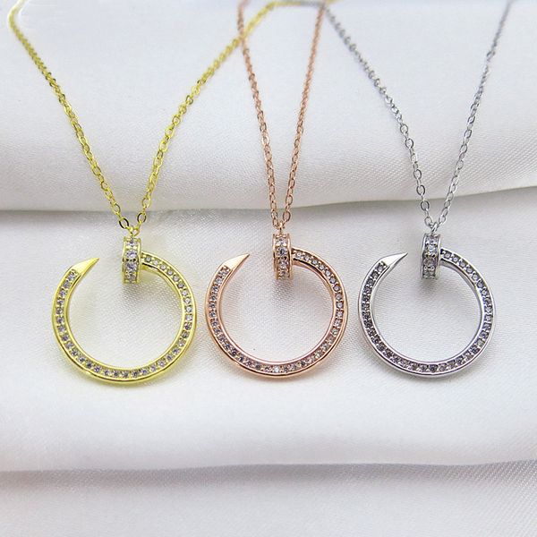 branded diamond sterling silver nail necklace fashion full diamond collarbone chain necklaces z11006
branded diamond sterling silver nail necklace fashion full diamond collarbone chain necklaces z11006