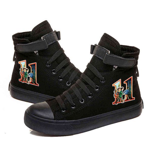 strange story strange thing high canvas shoes men's and women's casual couple's velcro, Black
strange story strange thing high canvas shoes men's and women's casual couple's velcro, Black