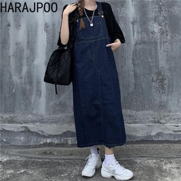 harajpoo women dress spring autumn 2021 korean version harajuku style suspender high waist retro casual denim long vestidos dresses, Black;gray
harajpoo women dress spring autumn 2021 korean version harajuku style suspender high waist retro casual denim long vestidos dresses, Black;gray