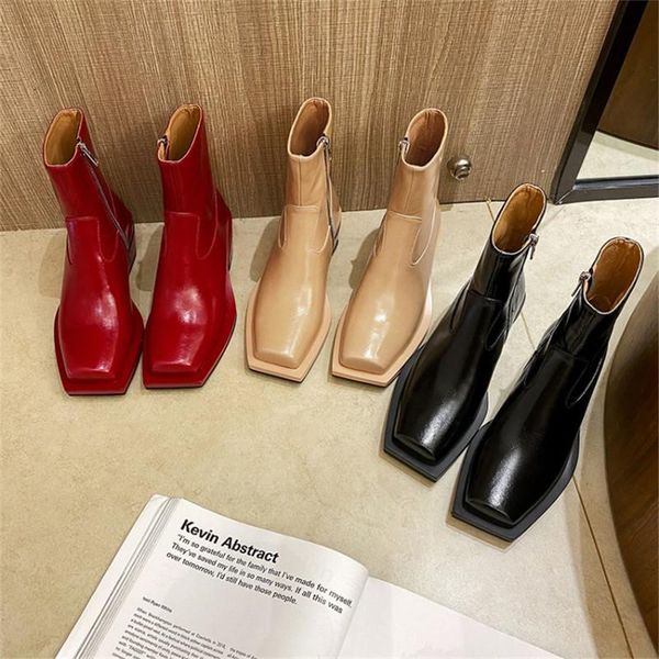 boots winter women 2021 women's shoes with side zipper square toe chunky heel solid color ankle, Black
boots winter women 2021 women's shoes with side zipper square toe chunky heel solid color ankle, Black