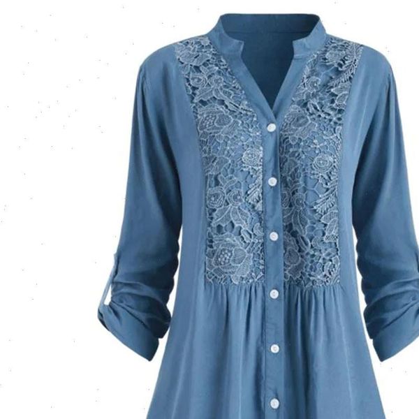 plus size lace blusas women blouses office elegant loose and cotton linen denim tunic long sleeve shirts, White
plus size lace blusas women blouses office elegant loose and cotton linen denim tunic long sleeve shirts, White