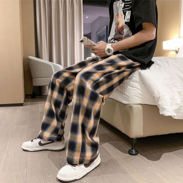 pant summer thin plaid men's fashion casual men streetwear korean loose hip-hop straight wide-leg pants mens trousers, Black
pant summer thin plaid men's fashion casual men streetwear korean loose hip-hop straight wide-leg pants mens trousers, Black