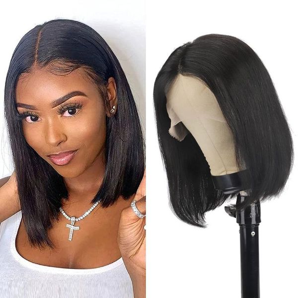 lace wigs human hair short straight bob t part front for black women pre plucked with baby natural color, Black;brown
lace wigs human hair short straight bob t part front for black women pre plucked with baby natural color, Black;brown