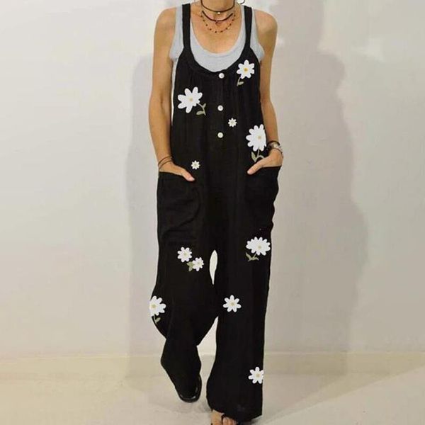 women's jumpsuits & rompers floral printed fashion casual comfy loose jumpsuit with pockets drop 2021, Black;white
women's jumpsuits & rompers floral printed fashion casual comfy loose jumpsuit with pockets drop 2021, Black;white