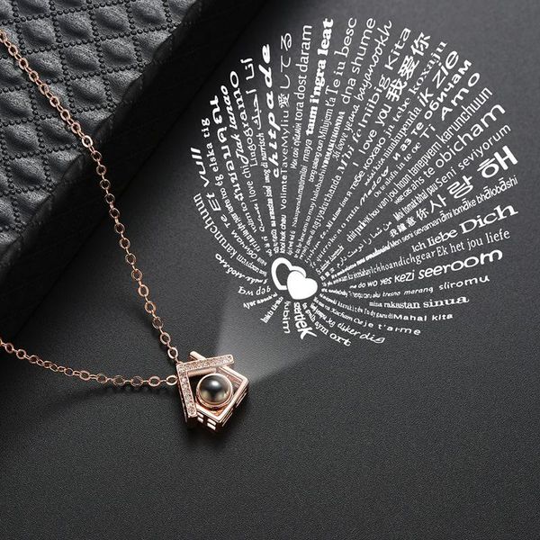 pendant necklaces romantic love memory wedding crystal house necklace 100 languages i you projection woman jewelry gifts, Silver
pendant necklaces romantic love memory wedding crystal house necklace 100 languages i you projection woman jewelry gifts, Silver
