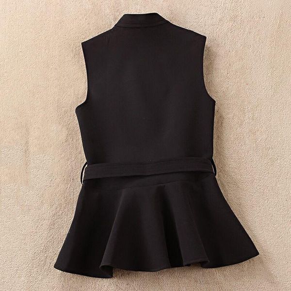 women's vests 2021 s-2xl ol fashion women suit waistcoat short style sashes sleeveless jackets elegant female, Black;white
women's vests 2021 s-2xl ol fashion women suit waistcoat short style sashes sleeveless jackets elegant female, Black;white