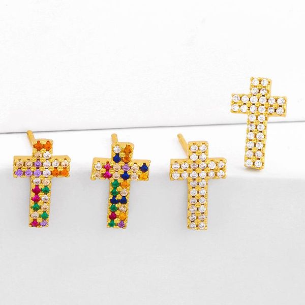 rainbow zirconia cross stud earrings for women small earring cute crystal micro paved trendy jewelry gifts erst42, Golden;silver
rainbow zirconia cross stud earrings for women small earring cute crystal micro paved trendy jewelry gifts erst42, Golden;silver
