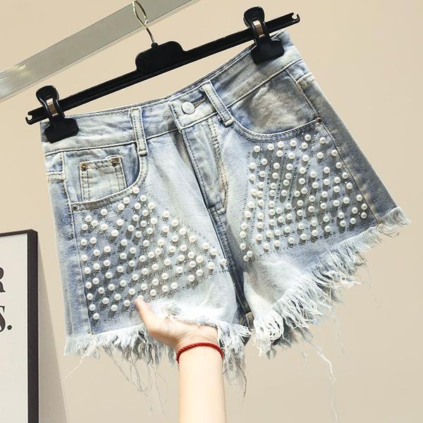 women's jeans denim pants for women ripped jean shorts handmade beading tassels slim fit lady's summer sexy, Blue
women's jeans denim pants for women ripped jean shorts handmade beading tassels slim fit lady's summer sexy, Blue