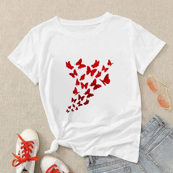 watercolor butterfly series tshirt woman elegant soft spring tee shirts beautiful red printed streetwear women's t-shirt, White
watercolor butterfly series tshirt woman elegant soft spring tee shirts beautiful red printed streetwear women's t-shirt, White