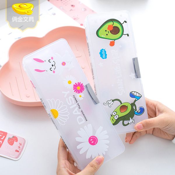 pencil 40006 creative simple cartoon box transparent large capacity office supplies stationery box for primary and secondary school students
pencil 40006 creative simple cartoon box transparent large capacity office supplies stationery box for primary and secondary school students