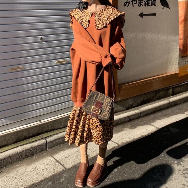 casual dresses leopard print patchwork sweater dress women fall winter kawaii loose large lapel overknee sweatershirt female, Black;gray
casual dresses leopard print patchwork sweater dress women fall winter kawaii loose large lapel overknee sweatershirt female, Black;gray