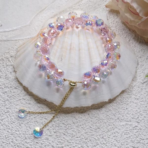 beaded, strands 2021 summer fashion simple double layer crystal multicolor women's bracelet, Black
beaded, strands 2021 summer fashion simple double layer crystal multicolor women's bracelet, Black