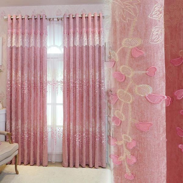 curtain & drapes european style relief embroidery girl's pink wedding room bedroom same window screen tulle bay chenille fabric
curtain & drapes european style relief embroidery girl's pink wedding room bedroom same window screen tulle bay chenille fabric
