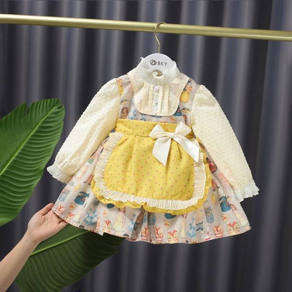 girl's dresses girls puffy dress 2021 spring summer children lolita princess maid style robe fille kids costume, Red;yellow
girl's dresses girls puffy dress 2021 spring summer children lolita princess maid style robe fille kids costume, Red;yellow