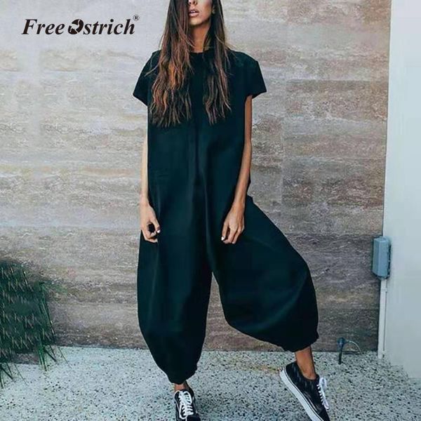 women's jumpsuits & rompers ostrich summer women casual loose jumpsuit o neck short sleeve long pant female solid n30, Black;white
women's jumpsuits & rompers ostrich summer women casual loose jumpsuit o neck short sleeve long pant female solid n30, Black;white