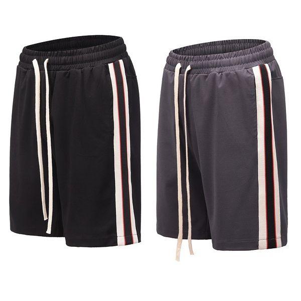 high street kanye same side ribbon stripe stitching loose capris summer shorts for lovers, White;black
high street kanye same side ribbon stripe stitching loose capris summer shorts for lovers, White;black