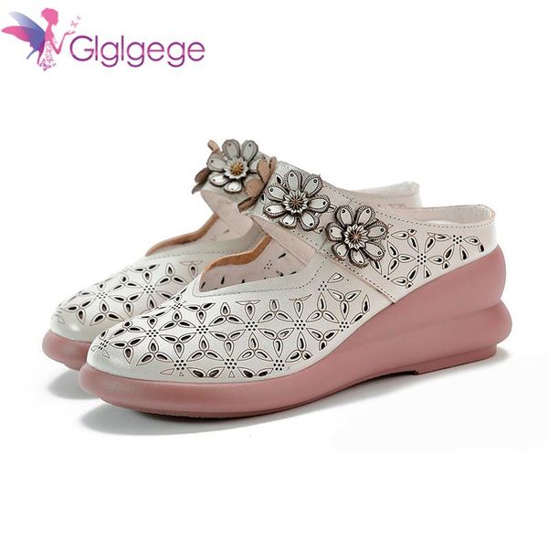 gl casual thick-soled comfortable women's slippers ethnic style hollow leather shoes home increase non-slip mother, Black
gl casual thick-soled comfortable women's slippers ethnic style hollow leather shoes home increase non-slip mother, Black