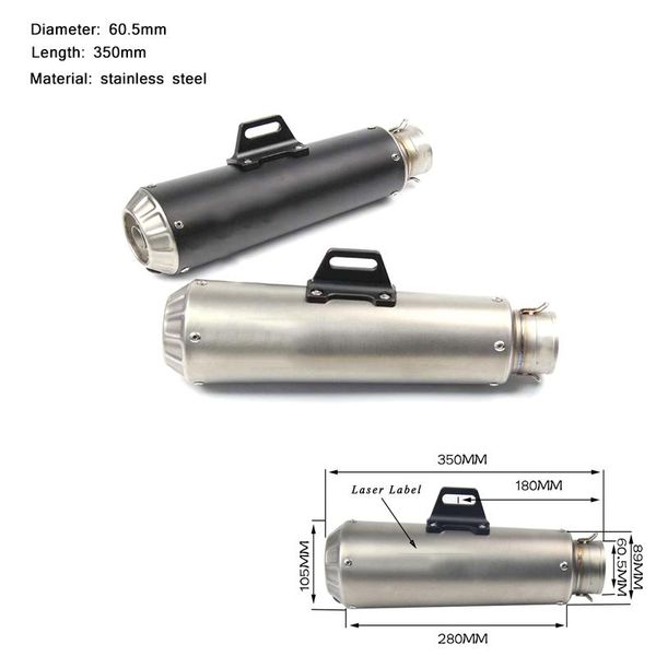 motorcycle exhaust system moto-exhaust muffler pipe with db killer modified tail stainless steel for 51mm 60.5mm
motorcycle exhaust system moto-exhaust muffler pipe with db killer modified tail stainless steel for 51mm 60.5mm