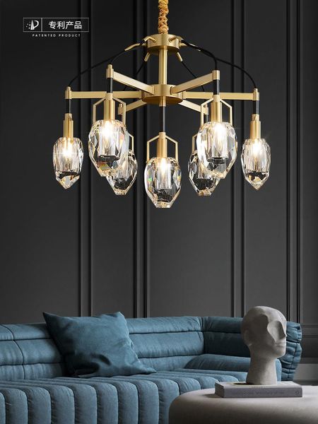 pendant lamps light luxury crystal chandelier all copper post-modern villa bedroom living room dining simple lamp
pendant lamps light luxury crystal chandelier all copper post-modern villa bedroom living room dining simple lamp