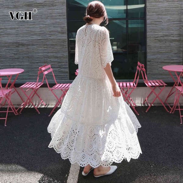 vgh elegant white spring dress for women o neck short sleeve high waist hollow out midi dresses female fashion new clothing 210421, Black;gray
vgh elegant white spring dress for women o neck short sleeve high waist hollow out midi dresses female fashion new clothing 210421, Black;gray