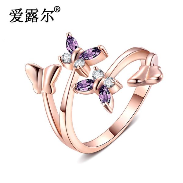 alur fashion zircon creative butterfly opening ring femininity crystal jewelry, Black
alur fashion zircon creative butterfly opening ring femininity crystal jewelry, Black