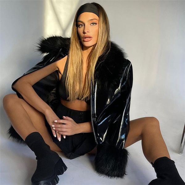 women's leather & faux pu jacket women y2k winter coat fur long sleeve fashion turn down green black veste femme
women's leather & faux pu jacket women y2k winter coat fur long sleeve fashion turn down green black veste femme