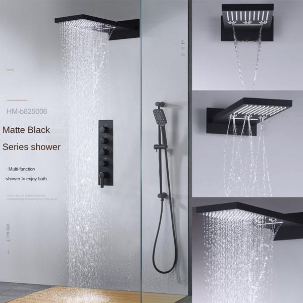 embedded shower black set multi-functional l temperature concealed wall-mounted ray bathroom sets
embedded shower black set multi-functional l temperature concealed wall-mounted ray bathroom sets