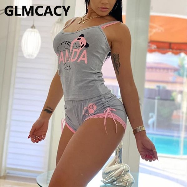 women two piece loungesuits lace insert sweet cute sleepwear pajamas 210702, Black;red
women two piece loungesuits lace insert sweet cute sleepwear pajamas 210702, Black;red