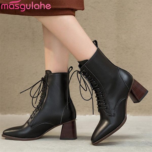 boots masgulahe 2021 arrival ankle for women genuine leather shoes lace up high heels autumn winter punk woman, Black
boots masgulahe 2021 arrival ankle for women genuine leather shoes lace up high heels autumn winter punk woman, Black