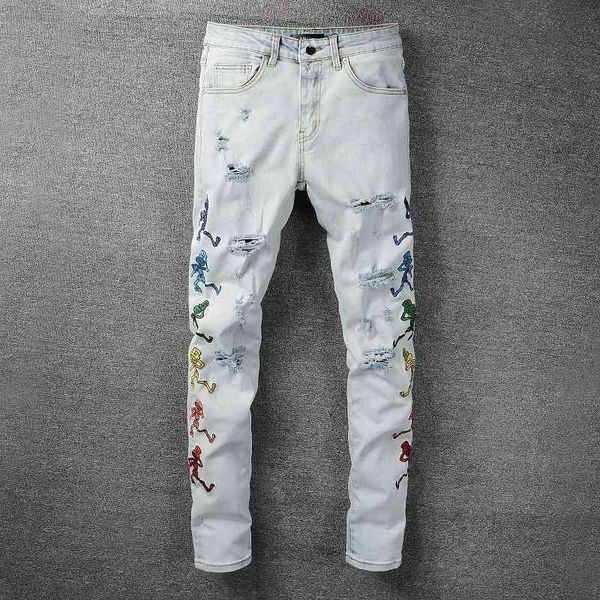 jeans 673 high street personalized hole washing casual men's tight leggings, Blue
jeans 673 high street personalized hole washing casual men's tight leggings, Blue